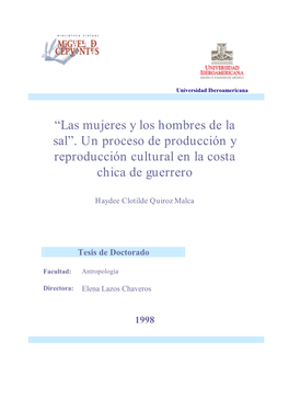 Pdf Las Mujeres Y Los Hombres De La Sal : Un Proceso De Producción Y