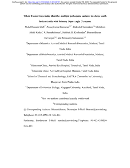 Whole Exome Sequencing Identifies Multiple Pathogenic Variants in a Large South