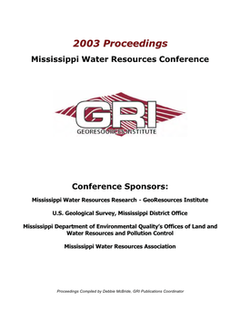 2003 MWRC Proceedings