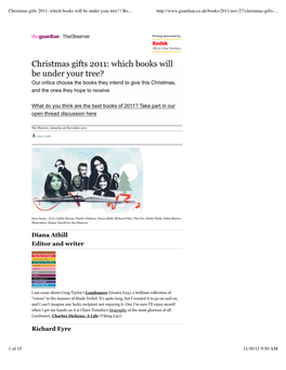 Christmas Gifts 2011: Which Books Will Be Under Your Tree? | Bo