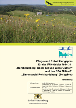 „Rohrhardsberg, Obere Elz Und Wilde Gutach“ Und Das SPA 7814-401 „Simonswald-Rohrhardsberg“ (Teilgebiet)