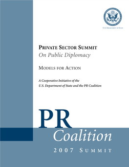 PRIVATE SECTOR SUMMIT on Public Diplomacy