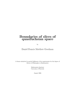 Boundaries of Slices of Quasifuchsian Space