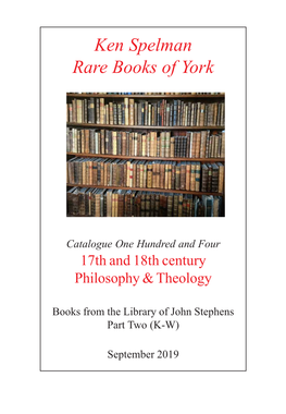 Ken Spelman Rare Books of York