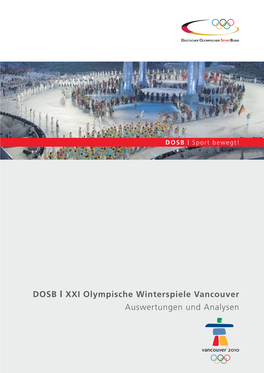 DOSB I XXI Olympische Winterspiele Vancouver Auswertungen Und Analysen XXI