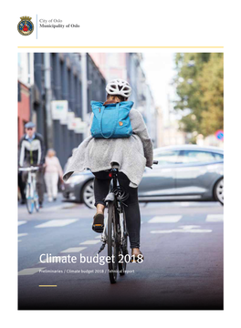 Climate Budget 2018 Preliminaries / Climate Budget 2018 / Tehnical Report Table of Contents List of Figures and Tables