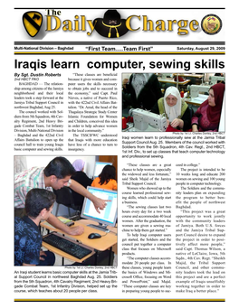 Iraqis Learn Computer, Sewing Skills by Sgt