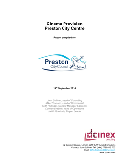 Cinema Provision Preston City Centre