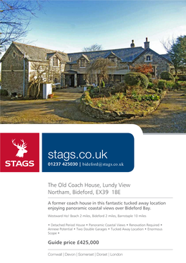 Stags.Co.Uk 01237 425030 | Bideford@Stags.Co.Uk