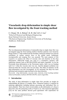 Viscoelastic Drop Deformation in Simple Shear Flow Investigated by the Front Tracking Method
