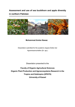 Assessment and Use of Sea Buckthorn and Apple Diversity in Northern Pakistan