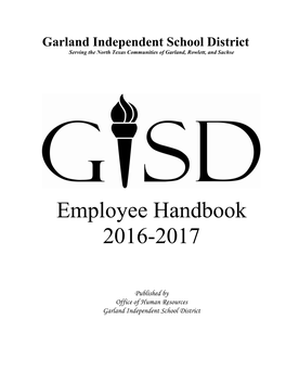 Employee Handbook 2016-2017