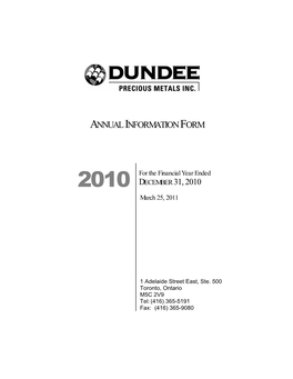 Annual Information Form