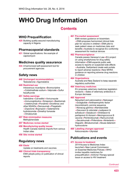 WHO Drug Information Vol