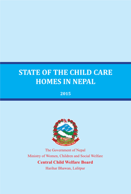State of the Child Care Homes in Nepal