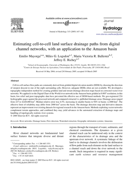 Estimating Cell-To-Cell Land Surface Drainage Paths from Digital Channel Networks, with an Application to the Amazon Basin