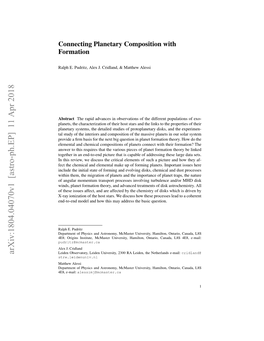 Connecting Planetary Composition with Formation