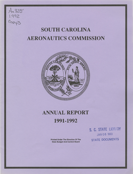 South Carolina Aeronautics Commission Annual Report