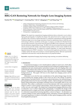 RRG-GAN Restoring Network for Simple Lens Imaging System