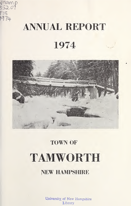 Annual Report of the Town of Tamworth, New Hampshire