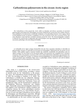 Carboniferous Palynoevents in the Circum-Arctic Region