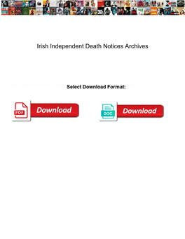 Irish Independent Death Notices Archives