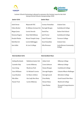 Announcement Leinster Team for the Schools Interpro 2020.Pdf