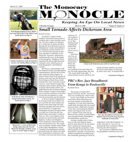 March 21, 2008 the Monocacy Monocle Page 