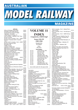 Volume 11 Index