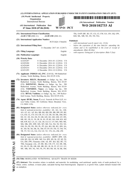 WO 2018/102733 Al 07 June 2018 (07.06.2018) W !P O PCT