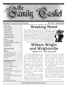 William Wright and Wrightsville Breaking News!