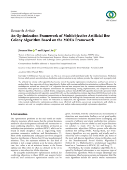 An Optimization Framework of Multiobjective Artificial Bee Colony Algorithm Based on the MOEA Framework