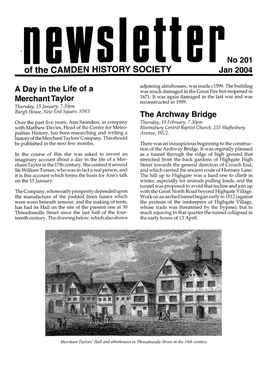No 201 Jan 2004 a Day in the Life of a Merchant Taylor