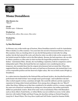 Mona Donaldson