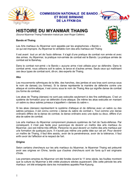 History of Myanmar Thaing