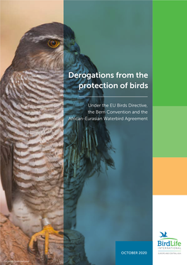 Derogations from the Protection of Birds