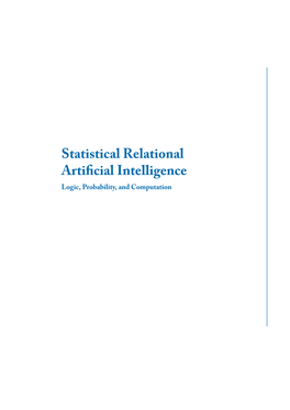 Statistical Relational Artificial Intelligence