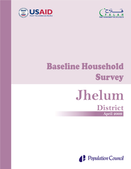 Baseline Household Survey Jhelum District April 2009