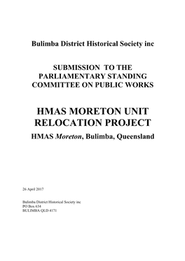 HMAS Moreton Submission Bdhsi Final 270417