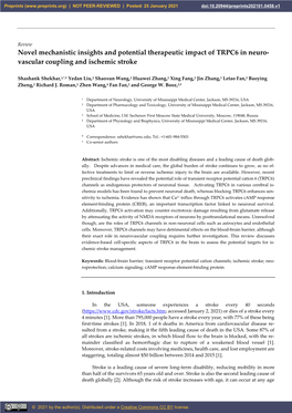 Vascular Coupling and Ischemic Stroke