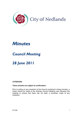 2011 Council Minutes