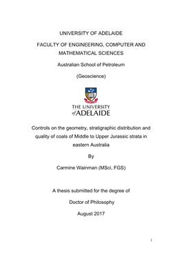 University of Adelaide Faculty of Engineering