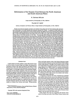 Deformation of the Oceanic Crust Between the North American and South American Plates