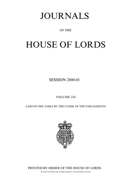 House of Lords Journal 234