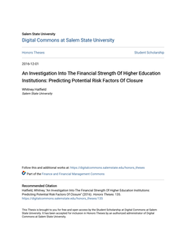 Predicting Potential Risk Factors of Closure