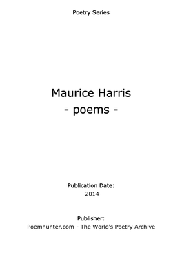 Maurice Harris - Poems