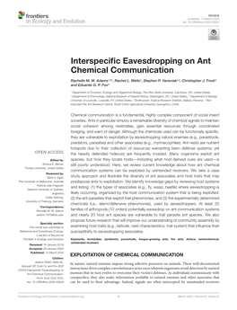 Interspecific Eavesdropping on Ant Chemical Communication