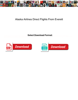 Alaska Airlines Direct Flights from Everett