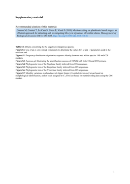 Metabarcoding on Planktonic Larval Stages: an Efficient Approach for Detecting and Investigating Life Cycle Dynamics of Benthic Aliens