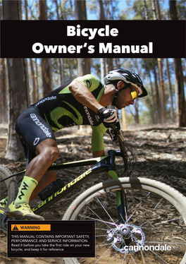 Bicycle Owner's Manual